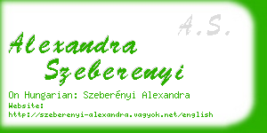 alexandra szeberenyi business card