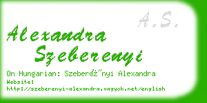 alexandra szeberenyi business card